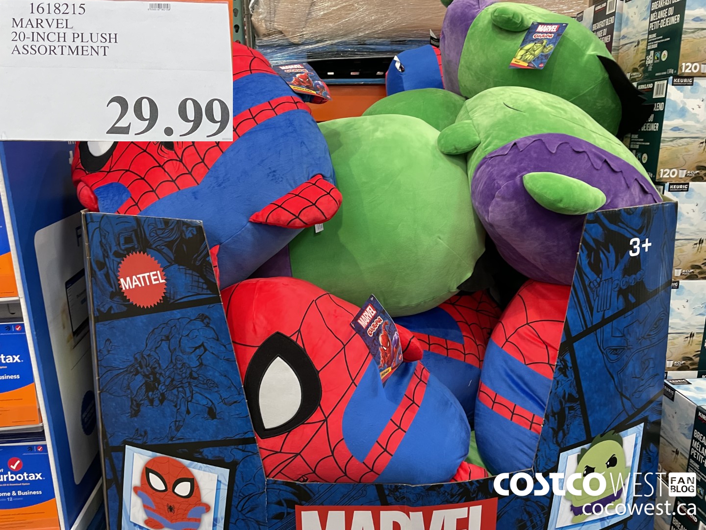 1618215 MARVEL 20-INCH PLUSH ASSORTMENT  $29.99