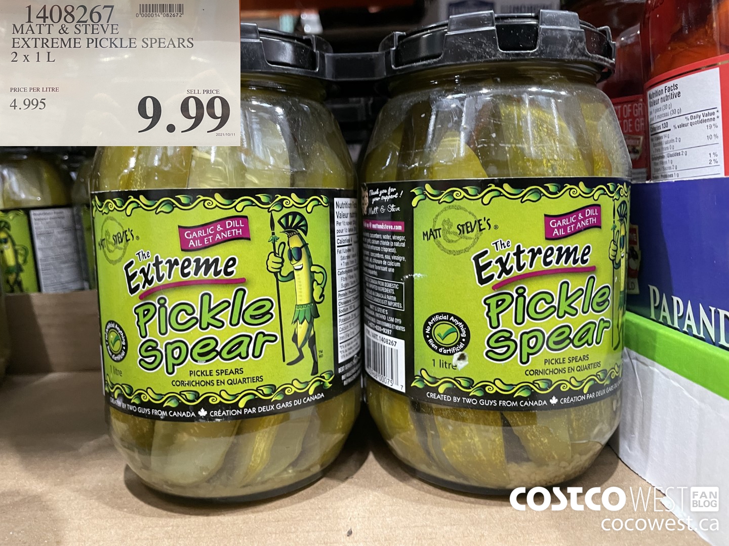 1408267 MATT & STEVE EXTREME PICKLE SPEARS 2 X 1L $9.99
