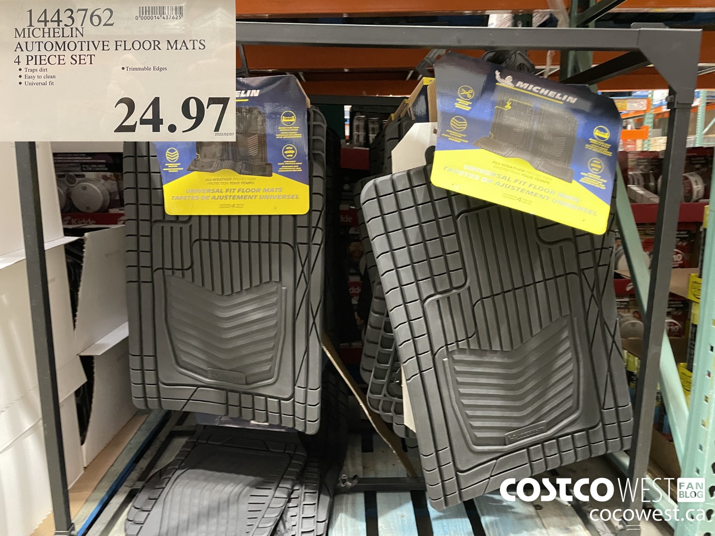 1443762 MICHELIN AUTOMOTIVE FLOOR MATS 4 PIECE SET $24.97