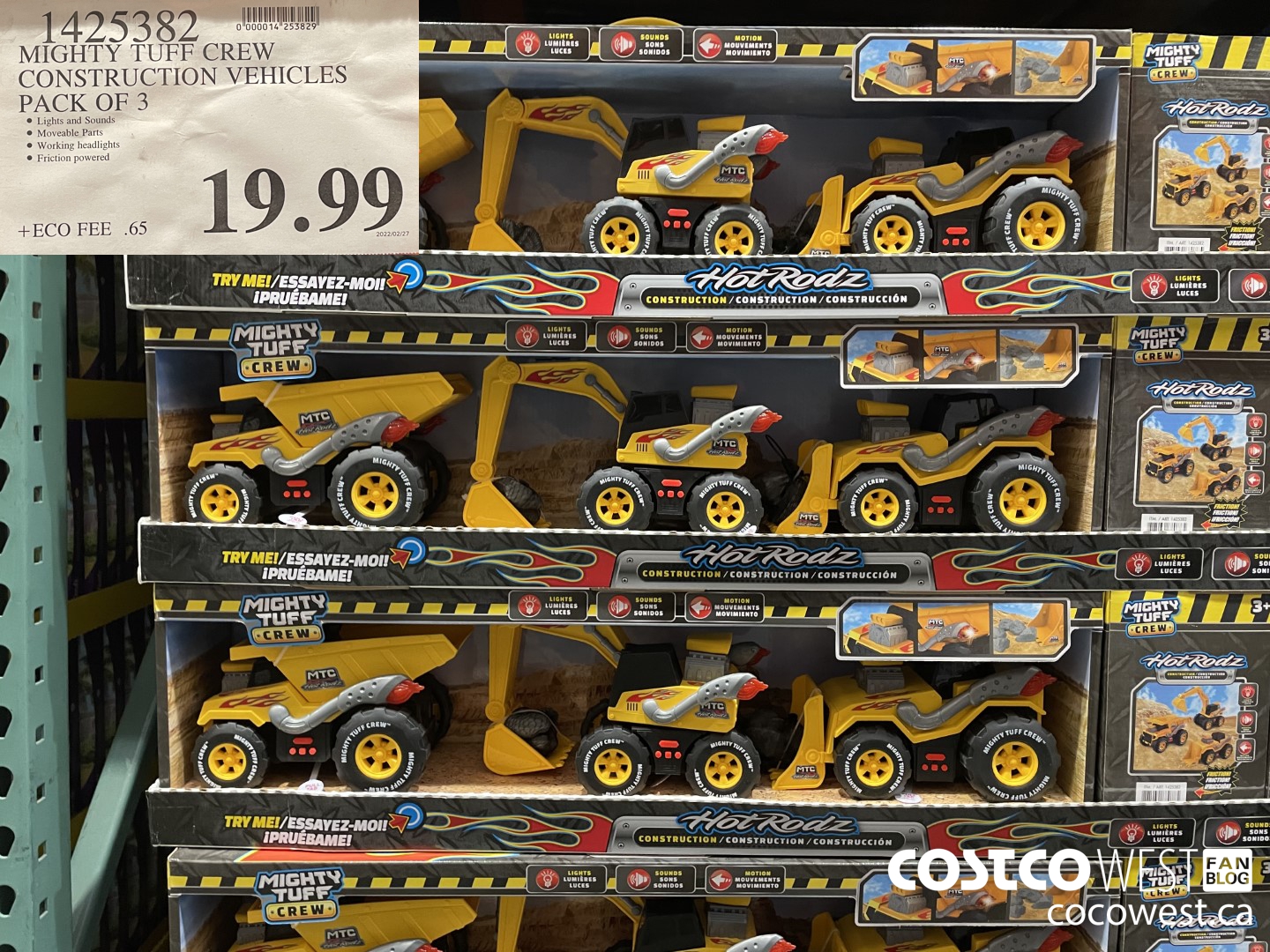 1425382 MIGHTY TUFF CREW CONSTRUCTION VEHICLES PACK OF 3 $19.99