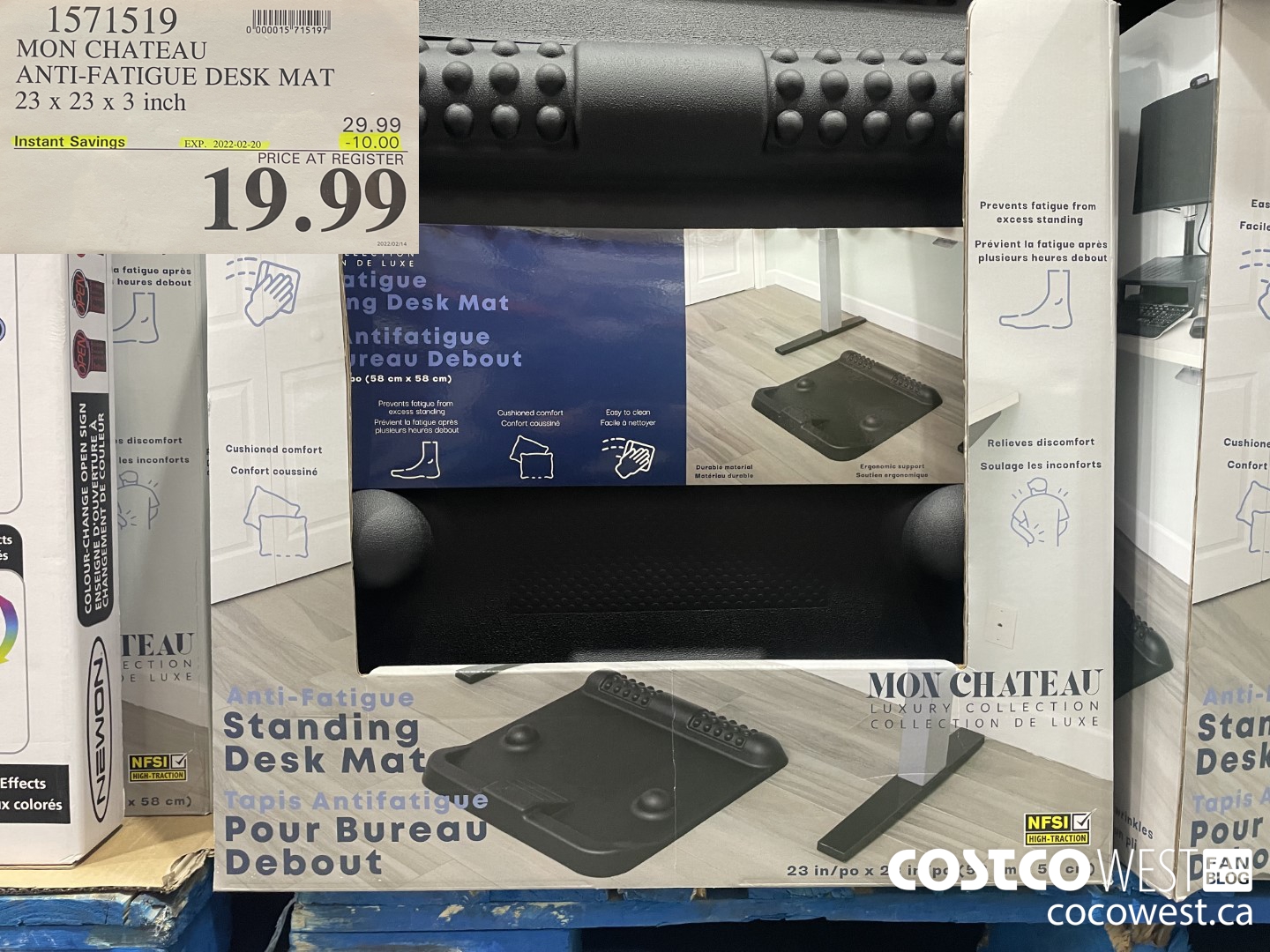 1571519 MON CHATEAU ANTI-FATIGUE DESK MAT 23 x 23 x 3 inch  ($10.00 INSTANT SAVINGS EXPIRES ON 2022-02-20) $19.99