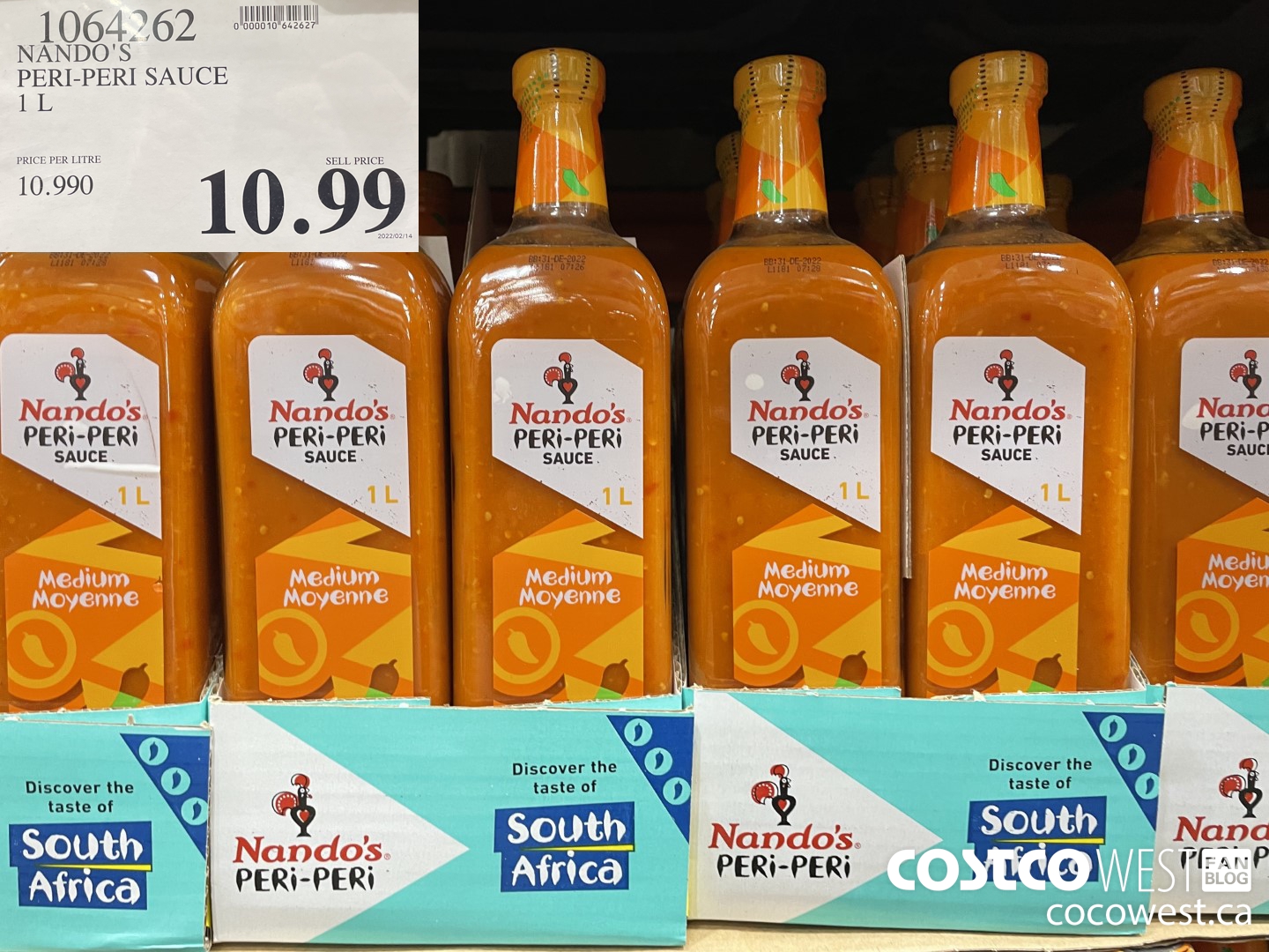 1064262 NANDO'S PERI-PERI SAUCE 1 L $10.99