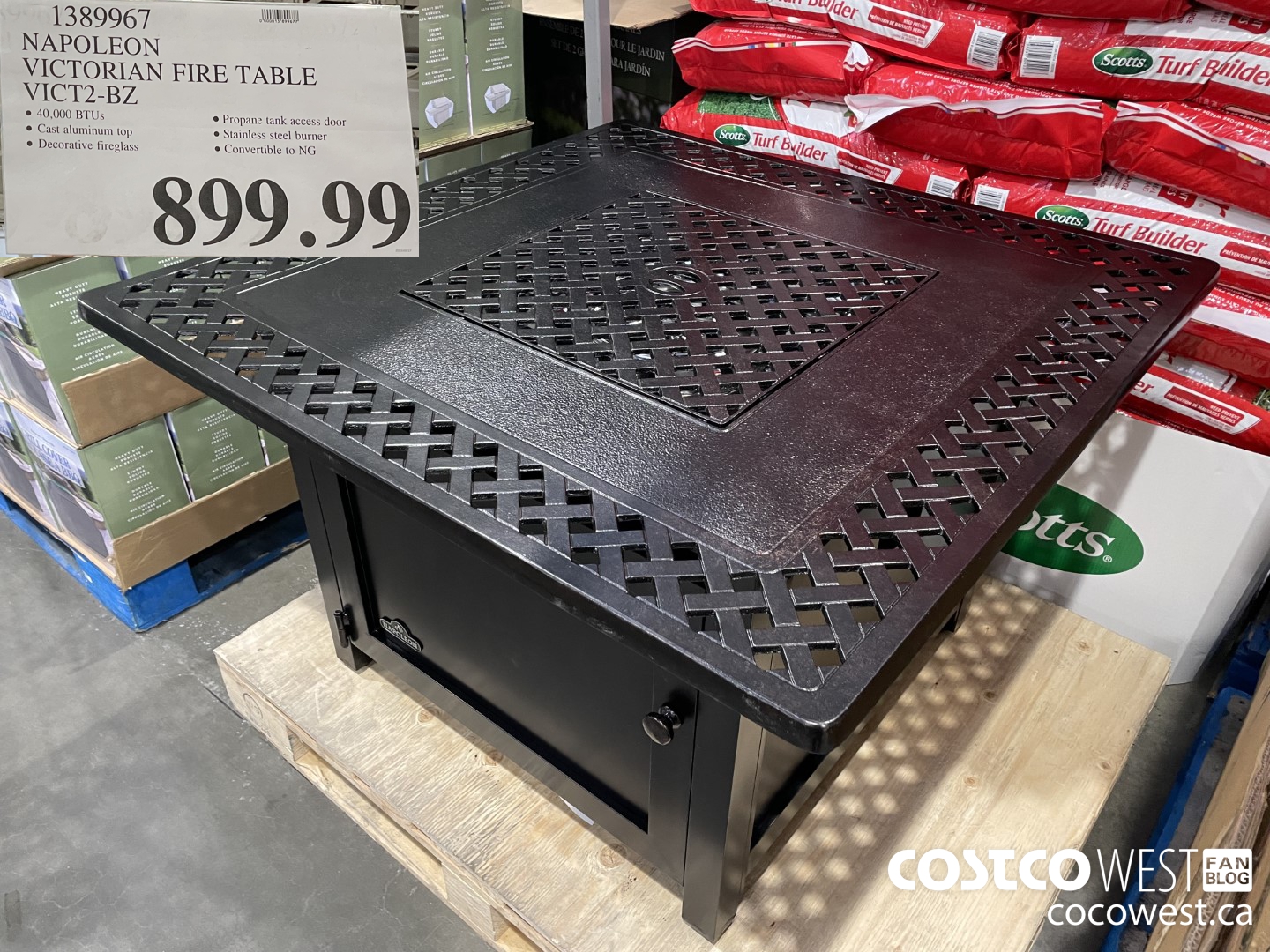 1389967 NAPOLEON VICTORIAN FIRE TABLE VICT2-BZ $899.99