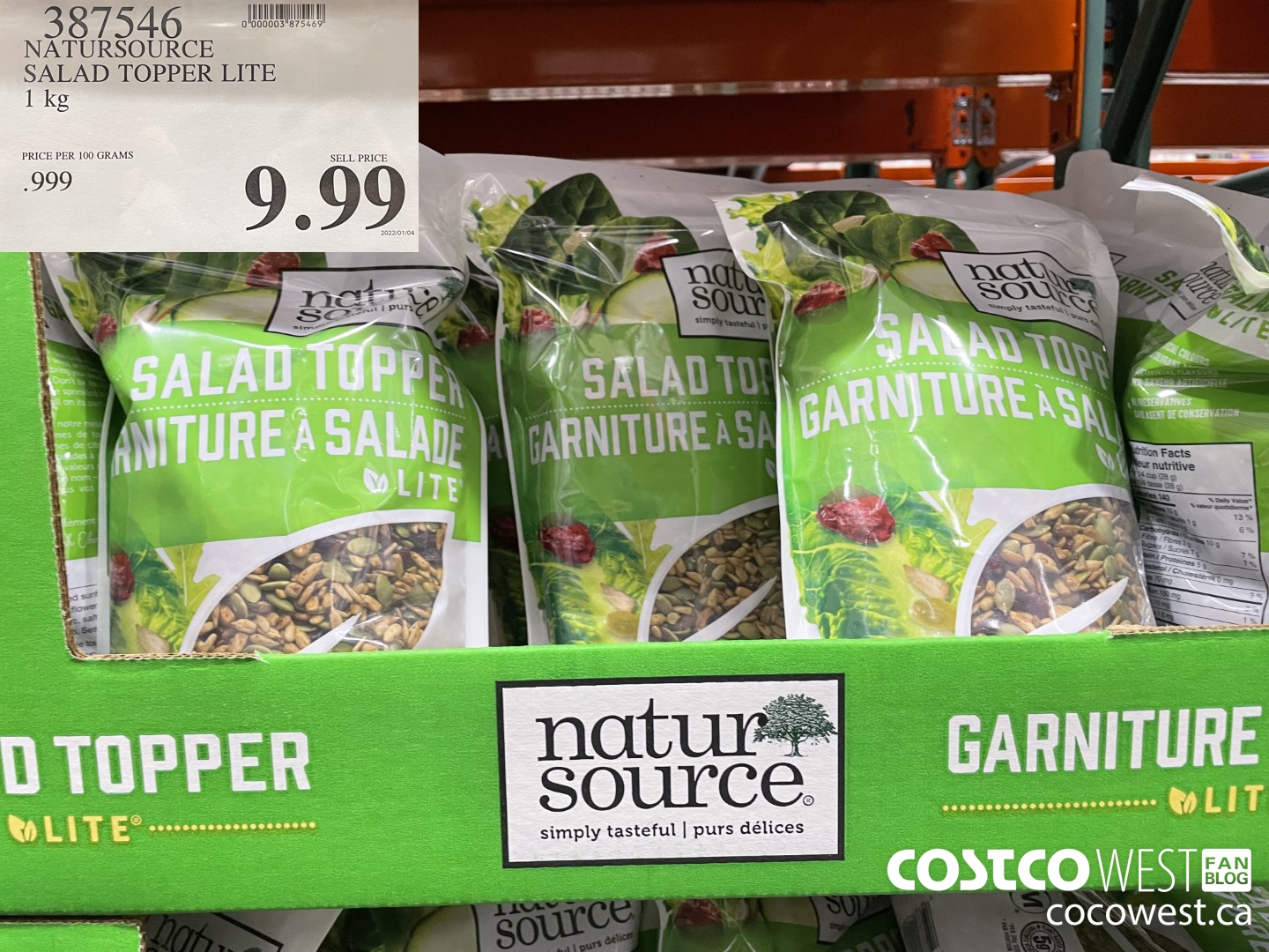 387546 NATURSOURCE SALAD TOPPER LITE 1 kg $9.99