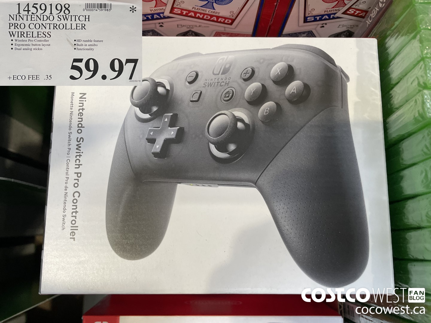 1459198 NINTENDO SWITCH PRO CONTROLLER WIRELESS  $59.97