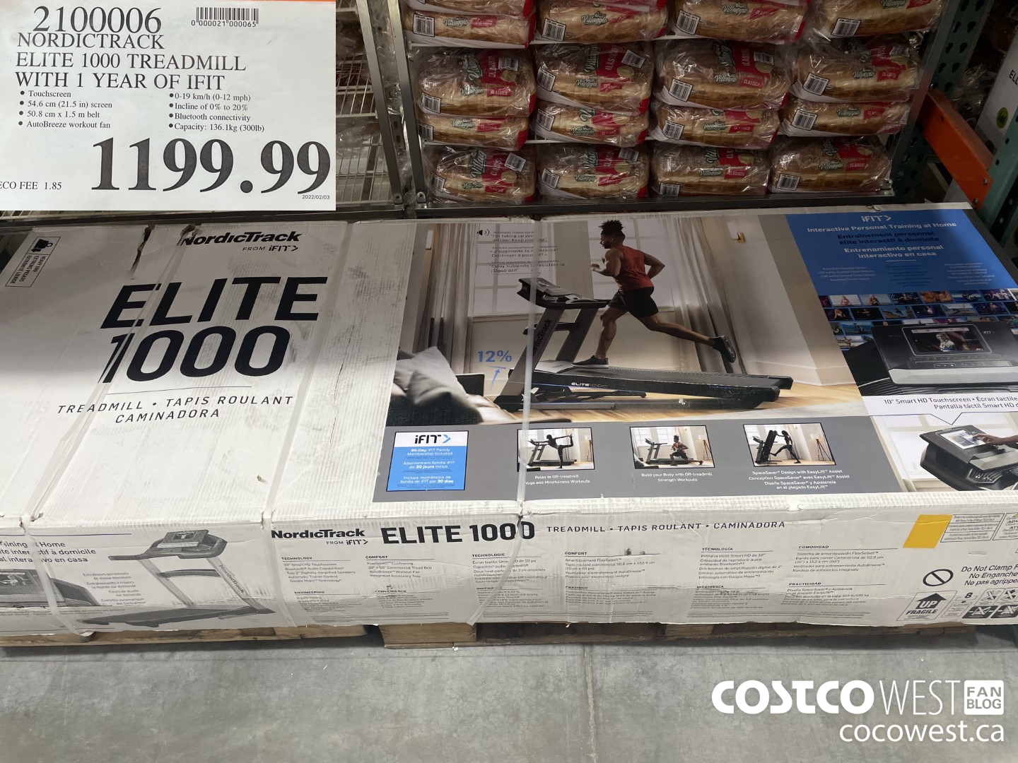 2100006 NORDICTRACK ELITE 1000 TREADMILL WITH 1 YEAR OF IFIT $1199.99