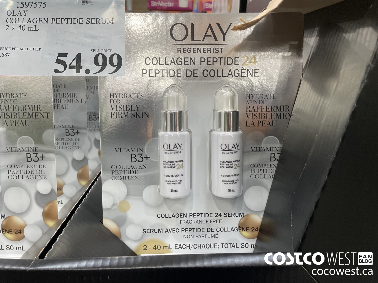 1597575 OLAY COLLAGEN PEPTIDE SERUM 2 x 40 mL $54.99