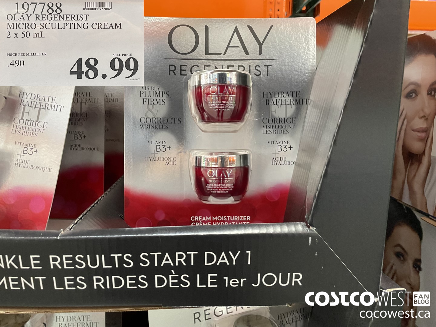 197788 OLAY REGENERIST MICRO-SCULPTING CREAM 2 X 50 ML $48.99