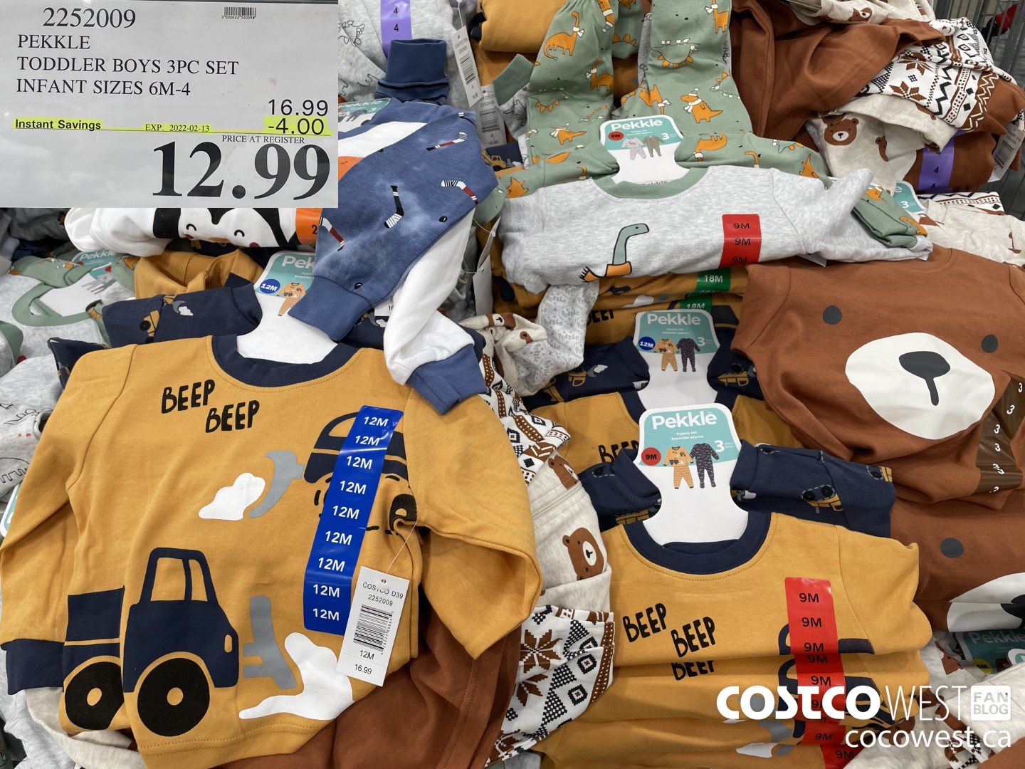 2252009 PEKKLE TODDLER BOYS 3PC SET INFANT SIZES 6M-4  ($4.00 INSTANT SAVINGS EXPIRES ON 2022-02-13) $12.99