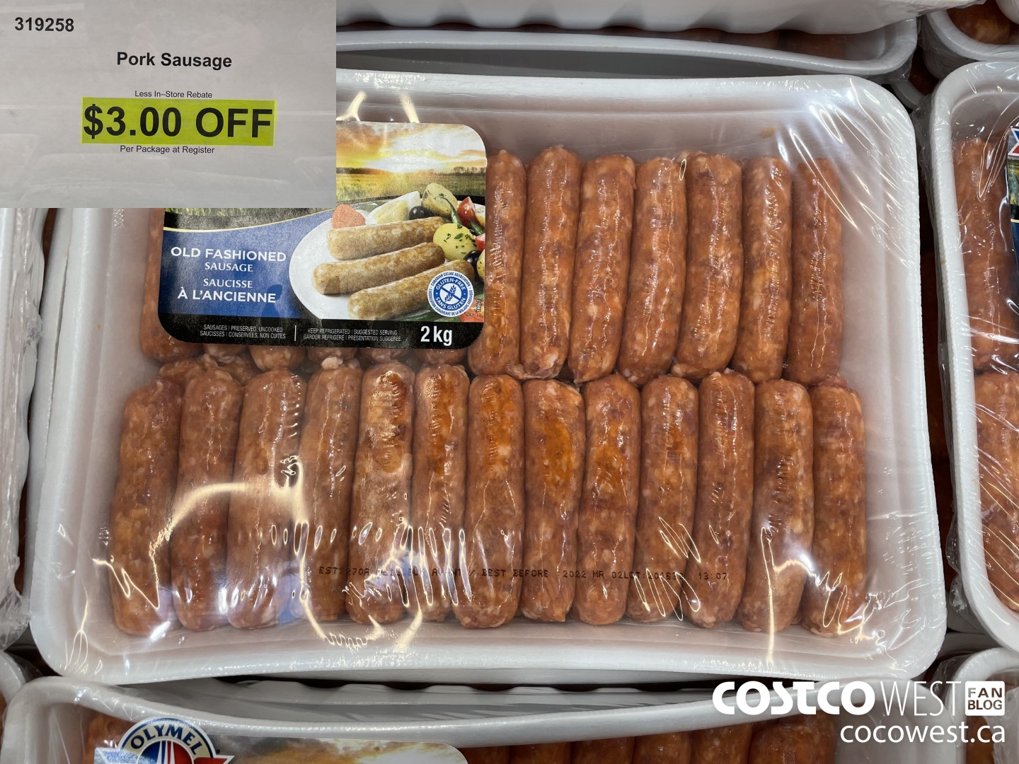 319258 PORK SAUSAGE ($3.00 INSTANT SAVINGS)