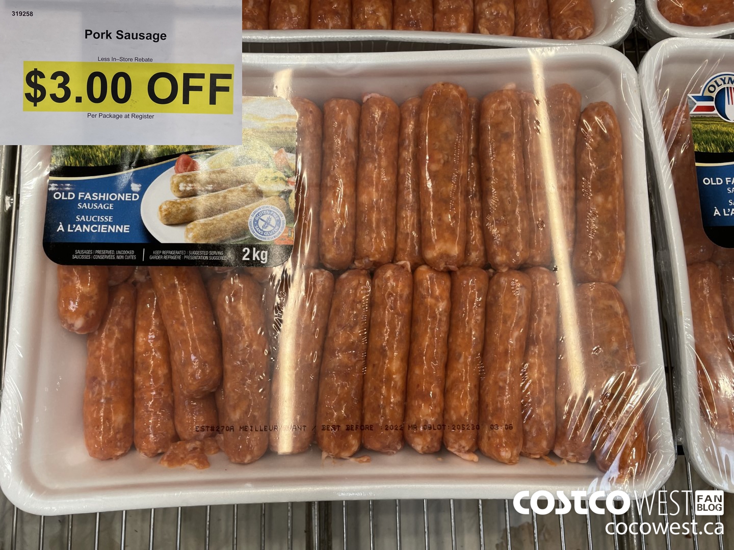 319258 PORK SAUSAGE ($3.00 INSTANT SAVINGS)