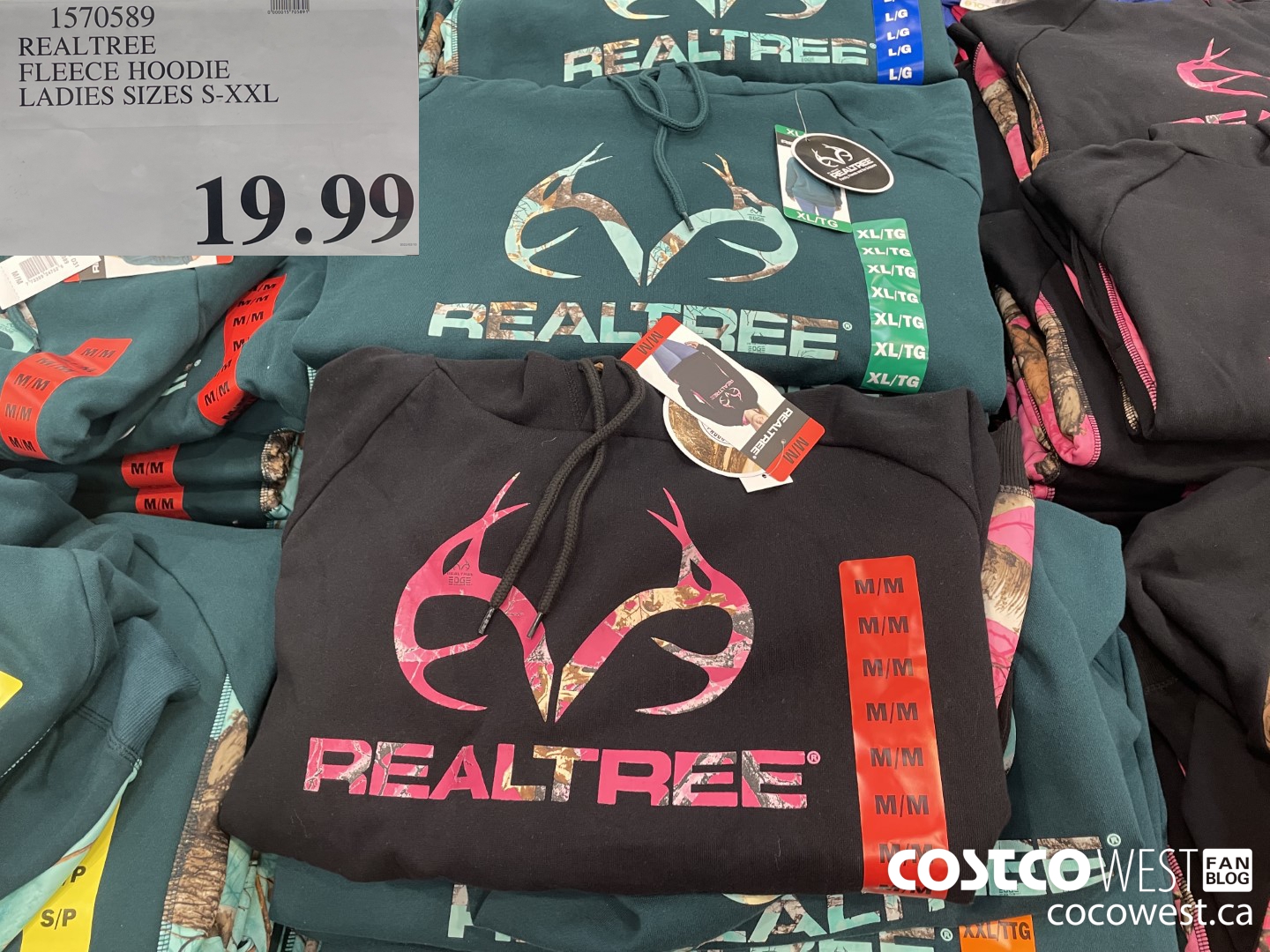 1570589 REALTREE FLEECE HOODIE LADIES SIZES S-XXL  $19.99