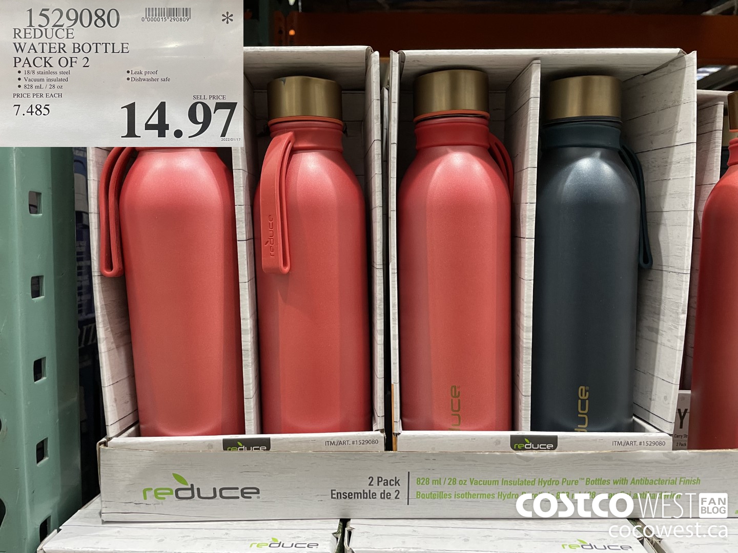 1529080 REDUCE WATER BOTTLE PACK OF 2 $14.97