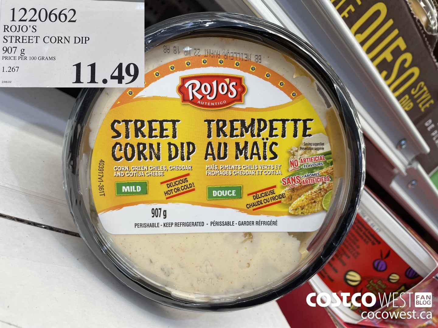 1220662 ROJO'S STREET CORN DIP 907 g $11.49