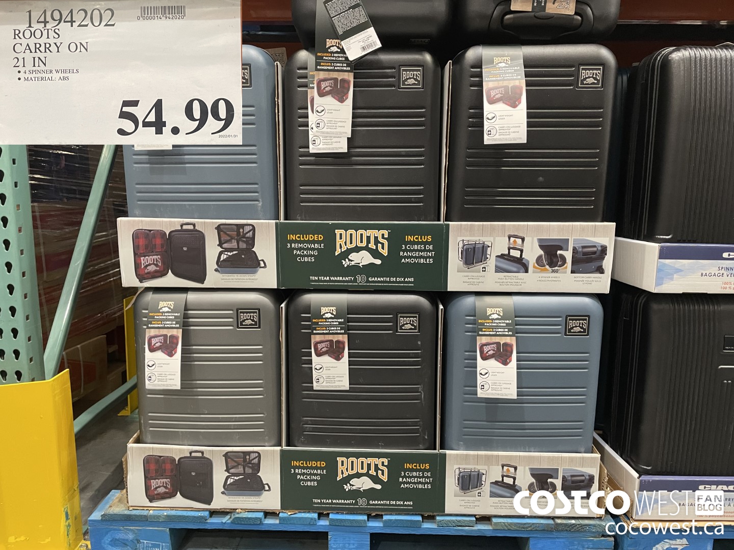 1494202 ROOTS CARRY ON 21 IN  $54.99