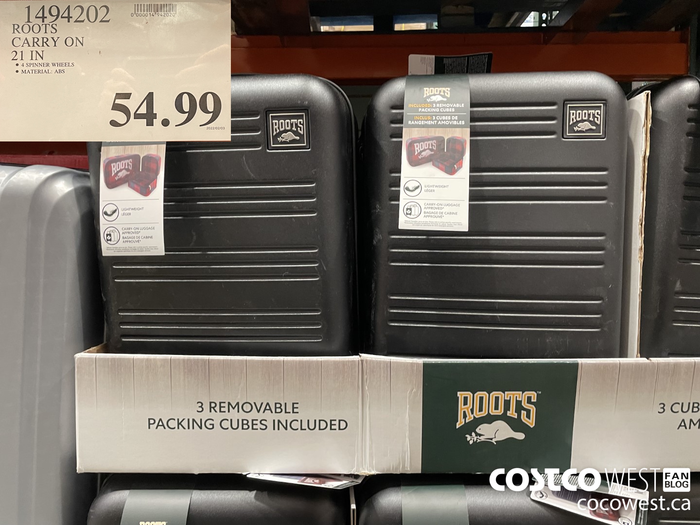 1494202 ROOTS CARRY ON 21 IN  $54.99