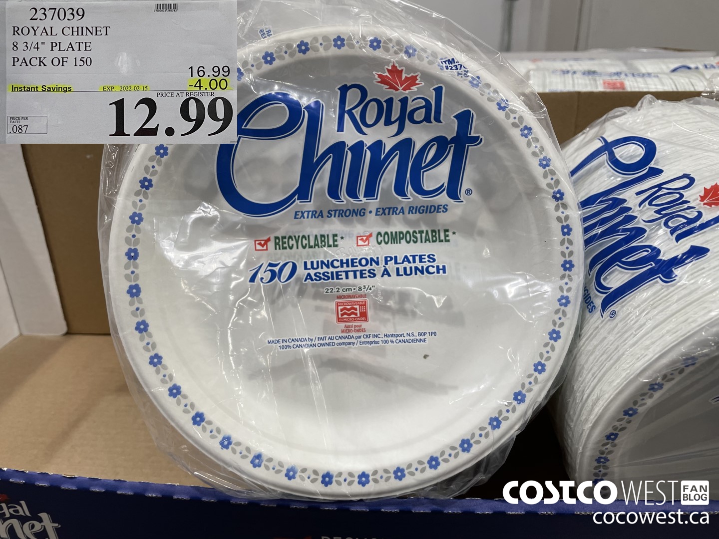 237039 ROYAL CHINET 8 3/4