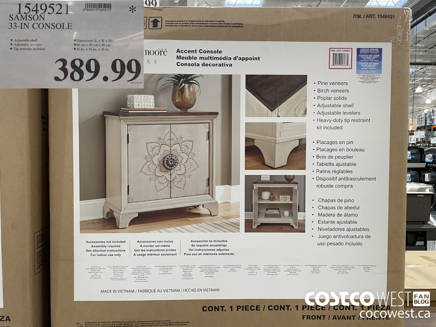 1549521 SAMSON 33-IN CONSOLE $389.99