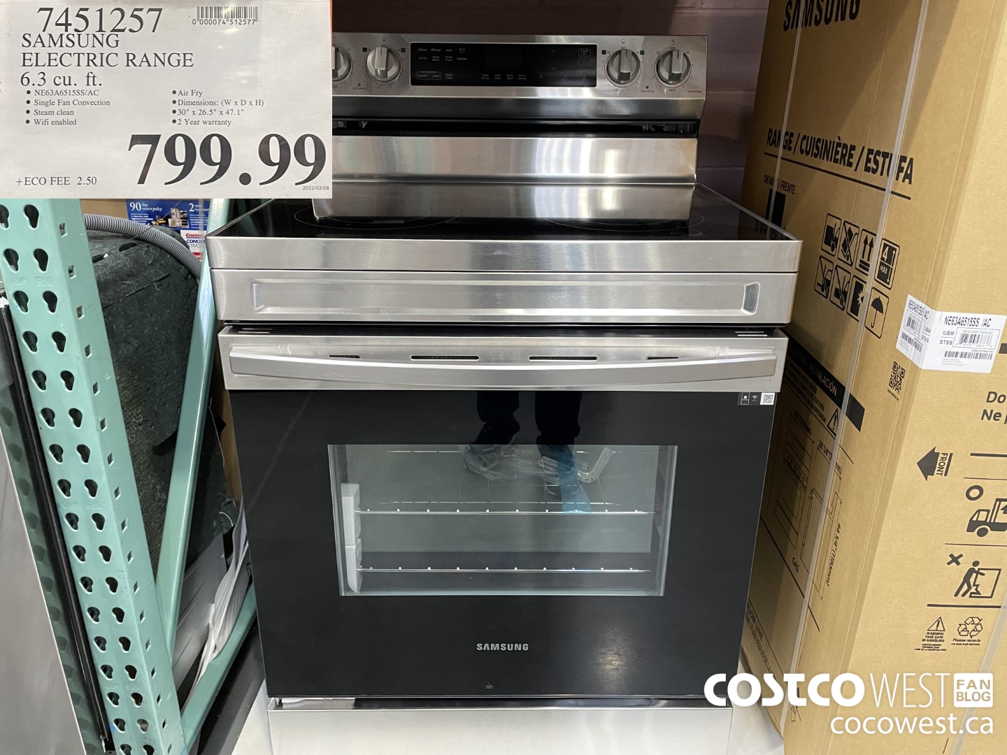 7451257 SAMSUNG ELECTRIC RANGE 6.3 cu. ft. $799.99