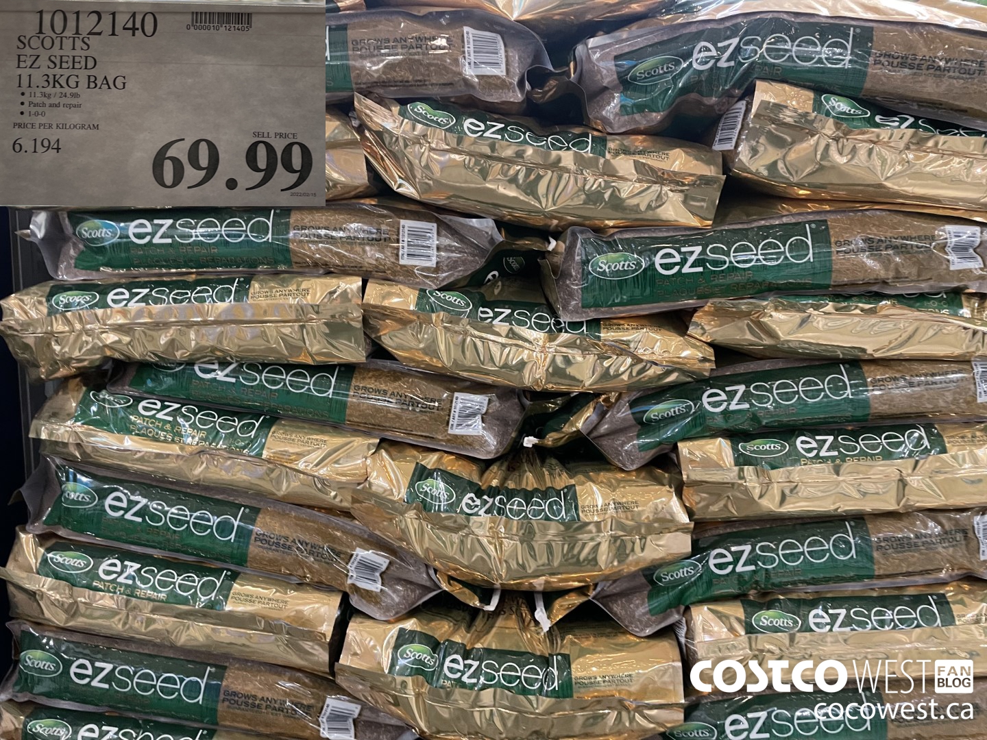 1012140 SCOTTS EZ SEED 11.3KG BAG $69.99