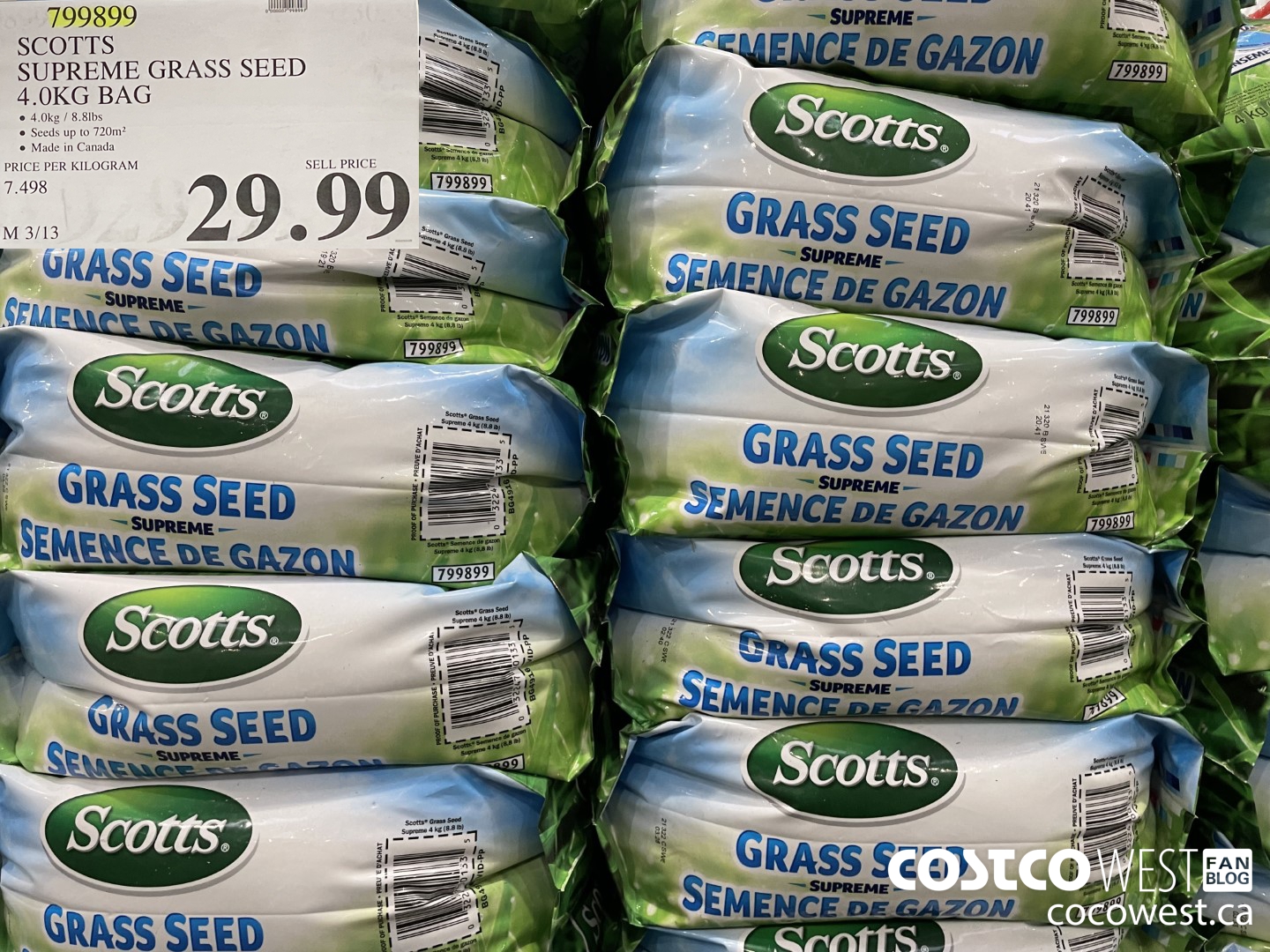 799899 SCOTTS SUPREME GRASS SEED 4 KG $29.99