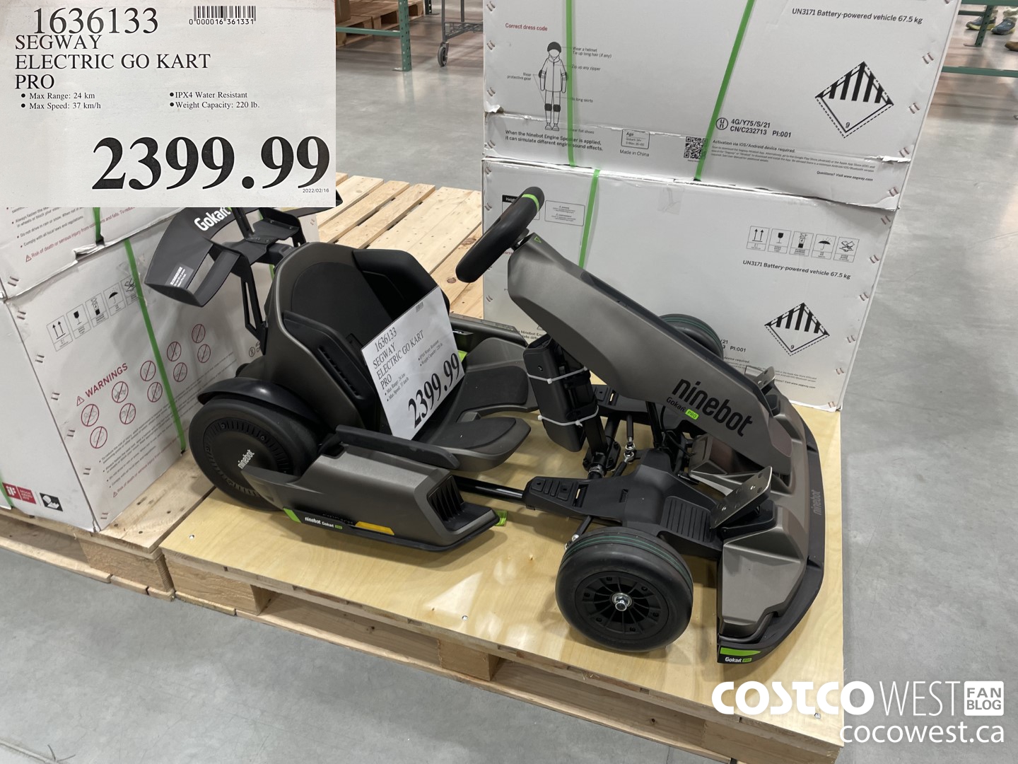 1636133 SEGWAY ELECTRIC GO KART PRO $2399.99