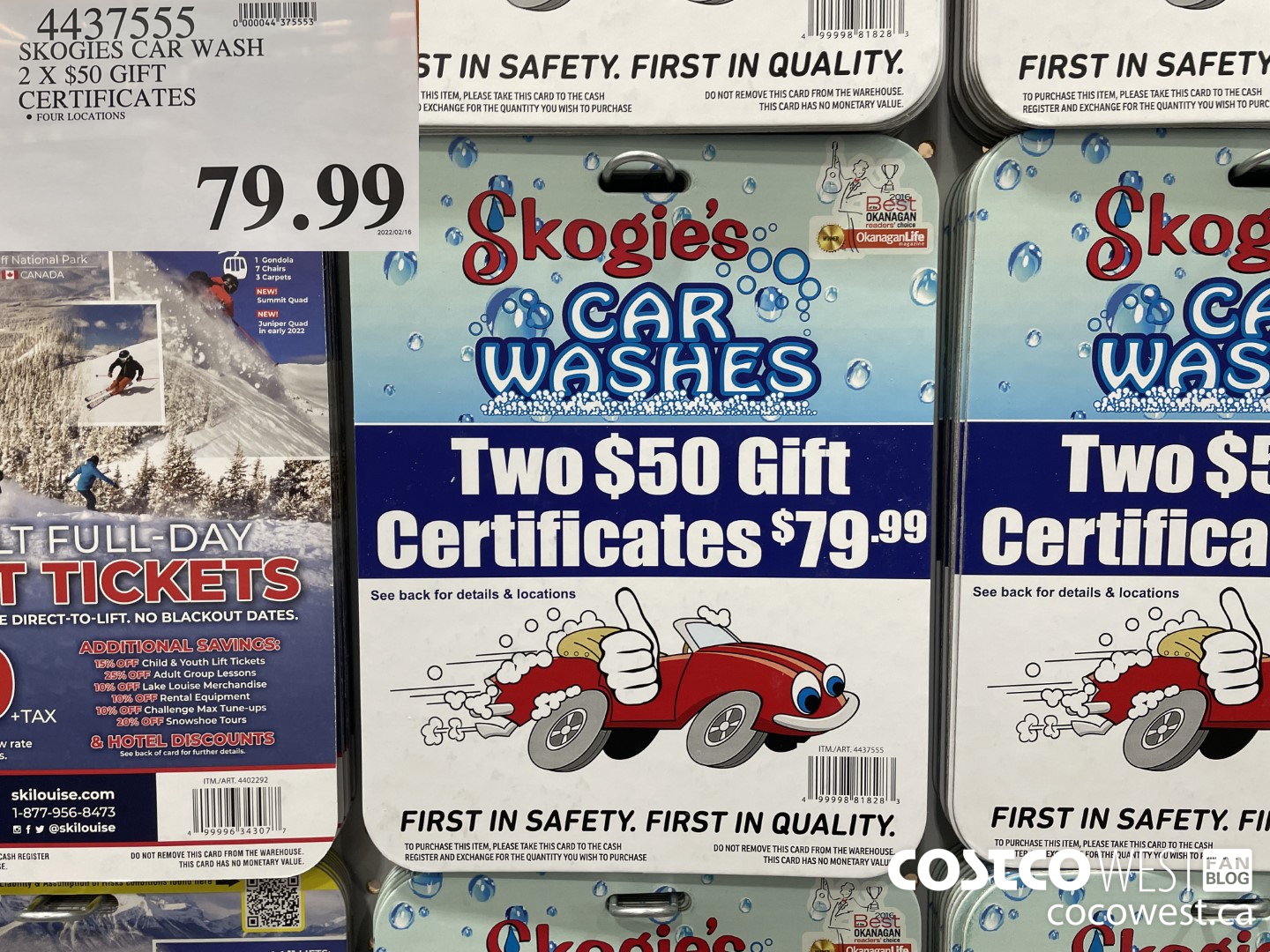 4437555 SKOGIES CAR WASH 2 X $50 GIFT CERTIFICATES $79.99