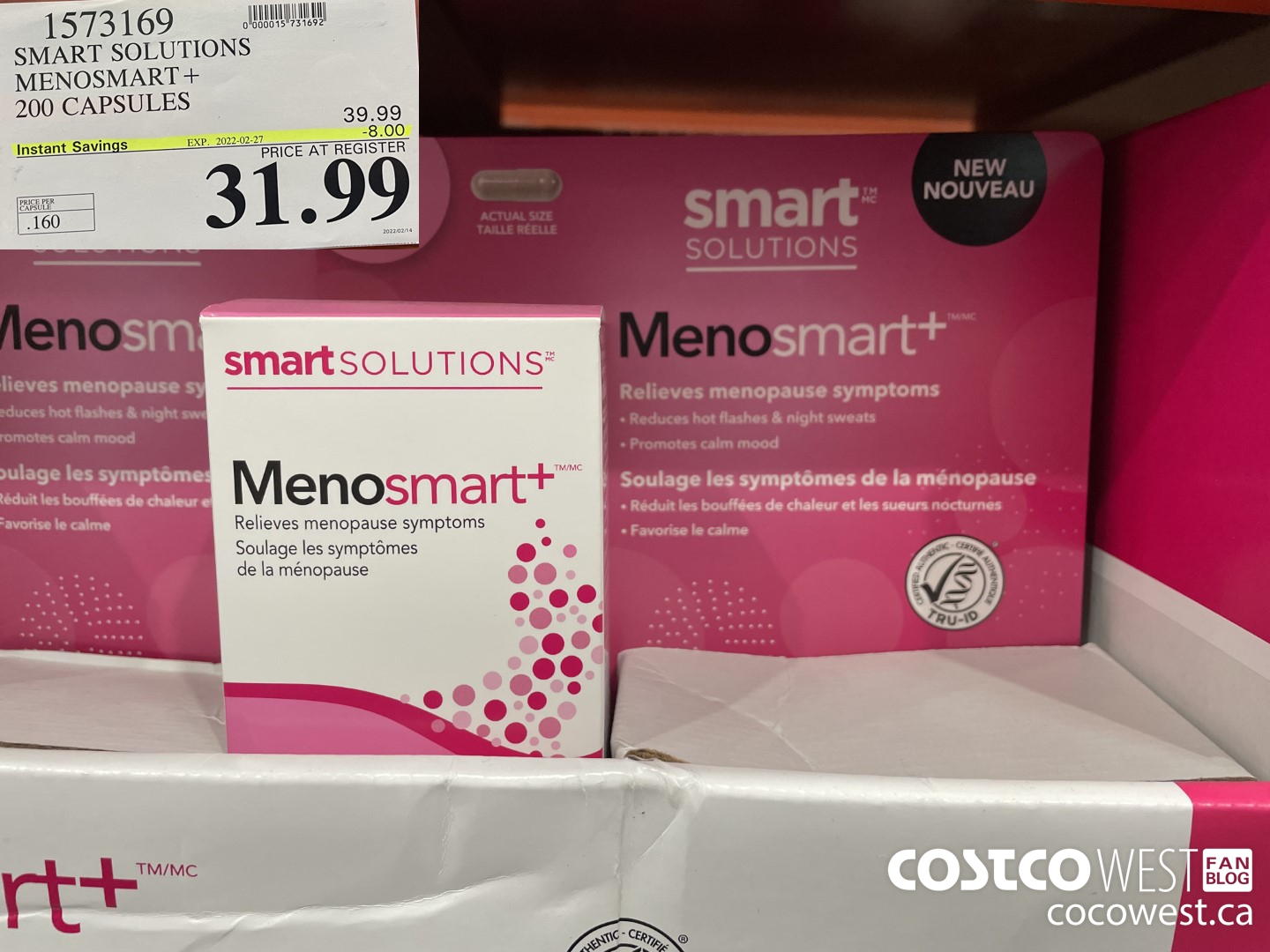 1573169 SMART SOLUTIONS MENOSMART + 200 CAPSULES ($8.00 INSTANT SAVINGS EXPIRES ON 2022-02-27) $31.99