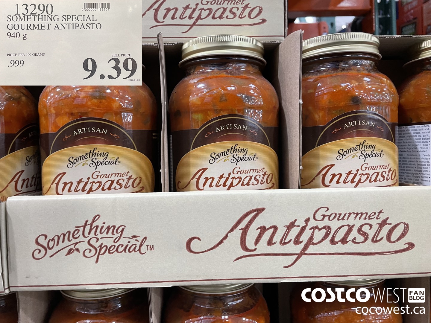13290 SOMETHING SPECIAL GOURMET ANTIPASTO 940 g $9.39