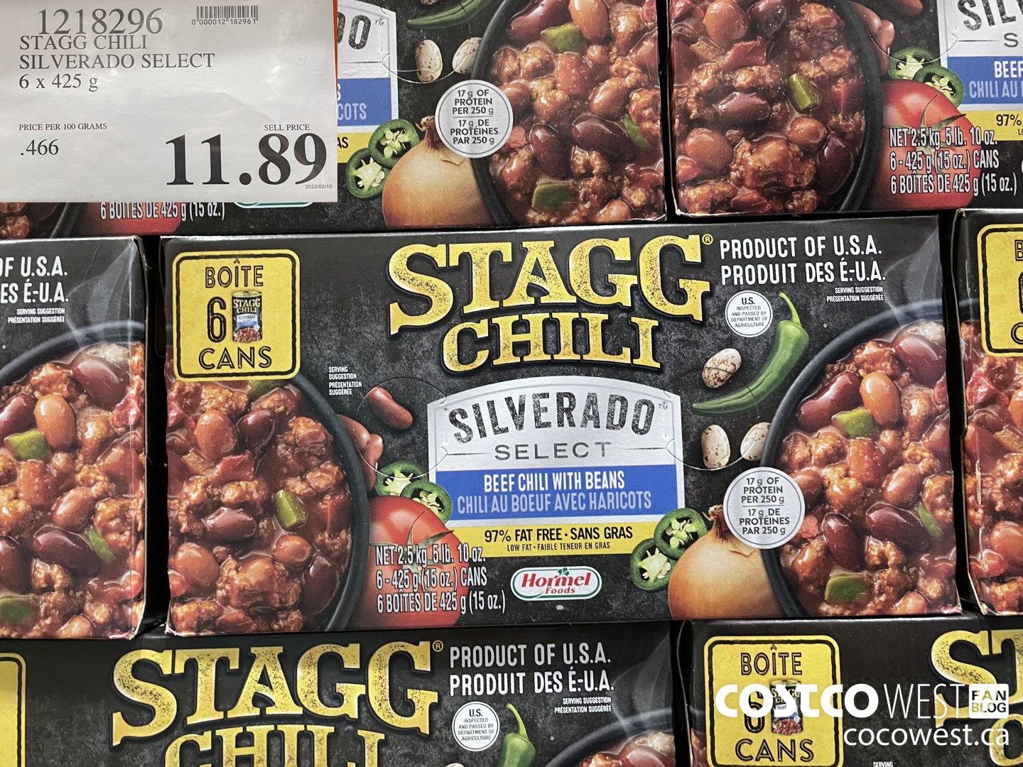1218296 STAGG CHILI SILVERADO SELECT 6 x 425 g $11.89