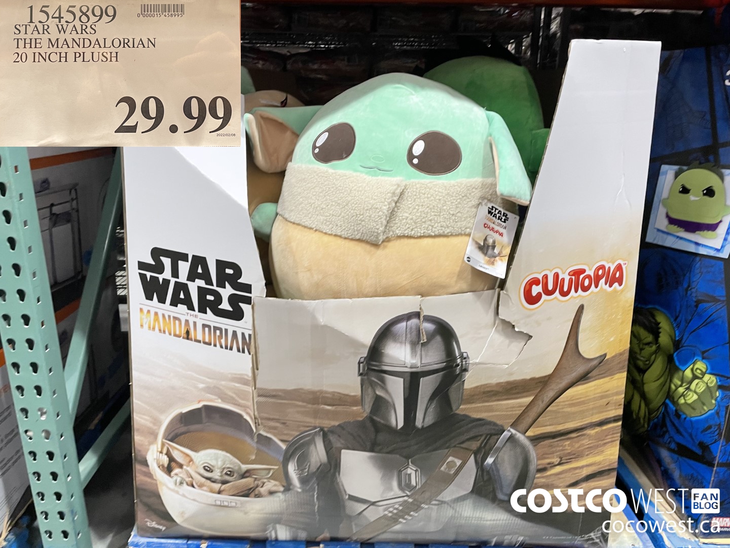 1545899 STAR WARS THE MANDALORIAN 20 INCH PLUSH $29.99
