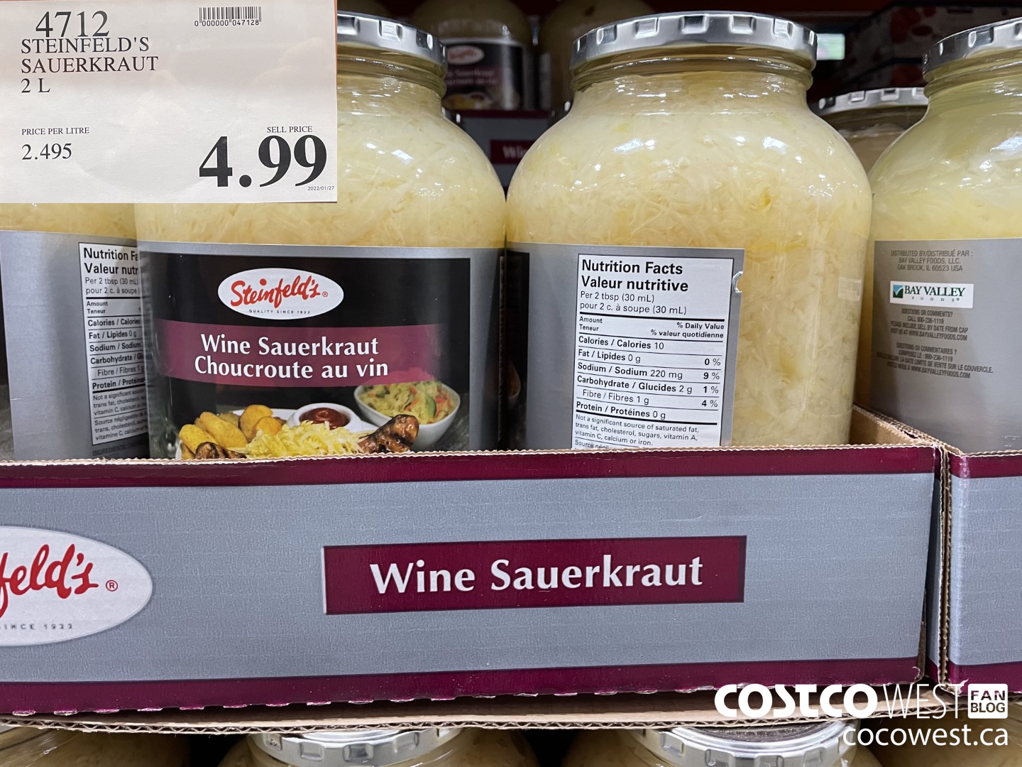4712 STEINFELD'S SAUERKRAUT 2 L $4.99
