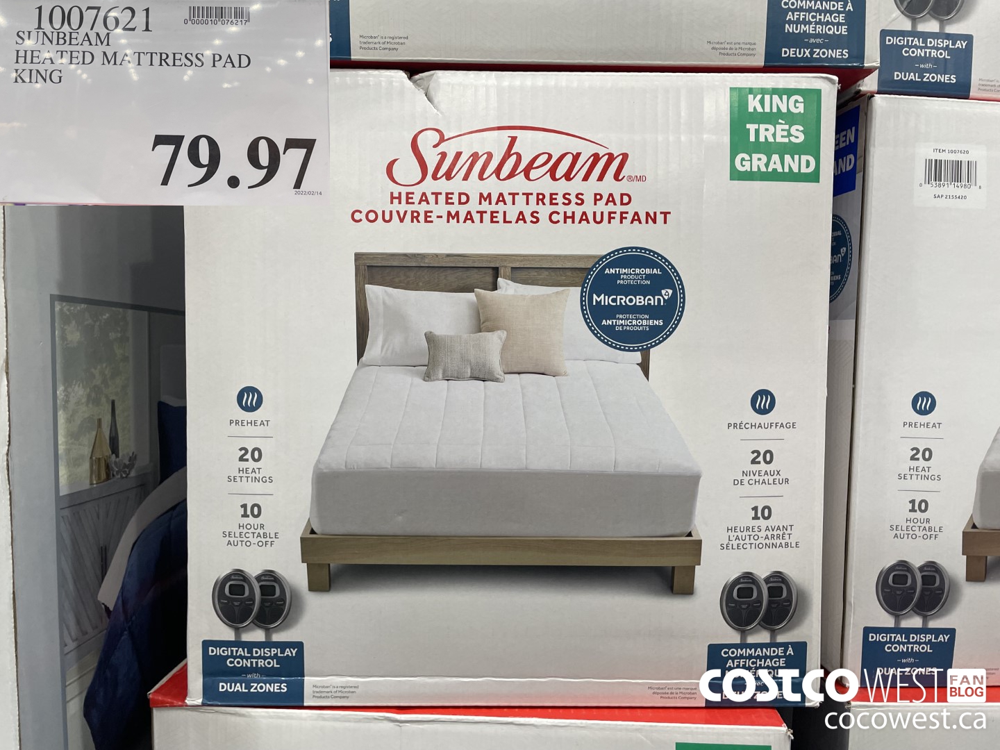1007621 STINBEAM HEATED MATTRESS PAD KING  $79.97
