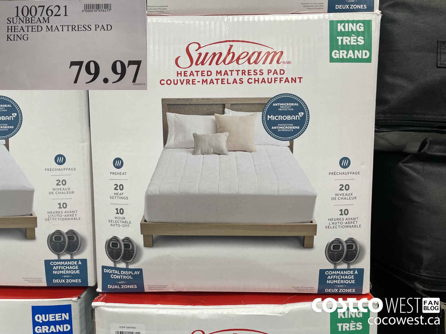 1007621 STINBEAM HEATED MATTRESS PAD KING  $79.97