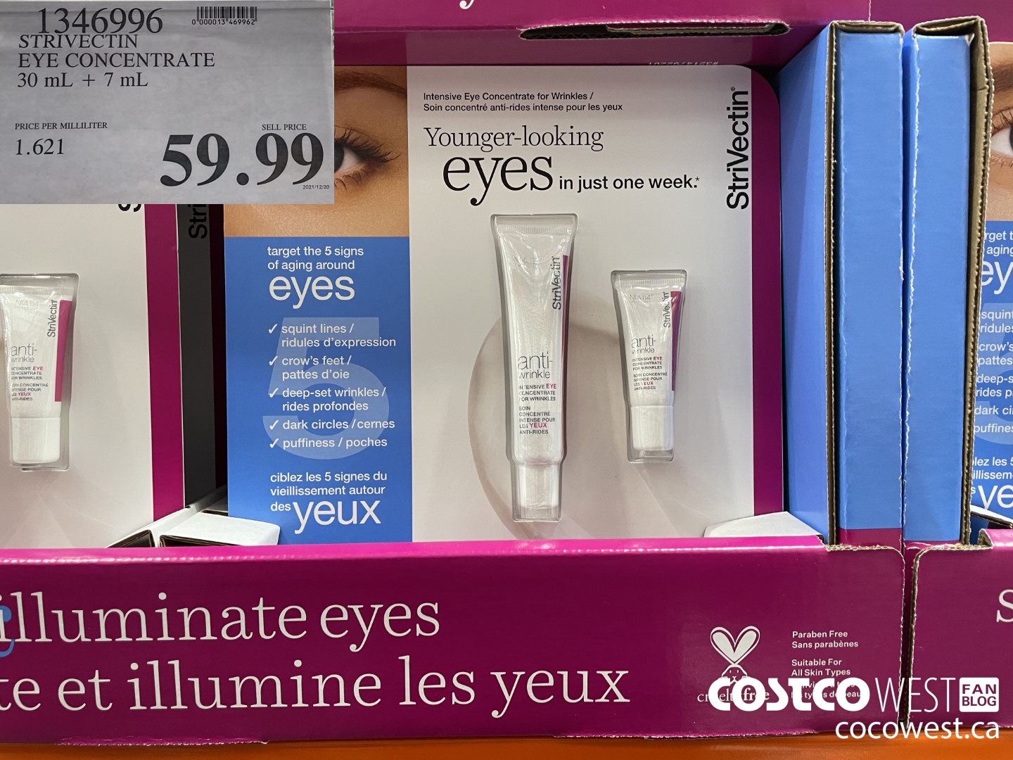 1346996 STRIVECTIN EYE CONCENTRATE 30 mL + 7 mL $59.99