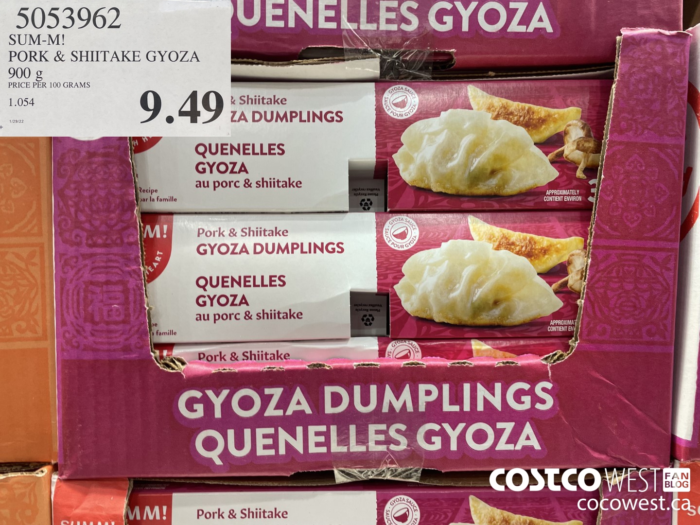 5053962 SUM-M! PORK & SHITAKE GYOZA 900 g $9.49