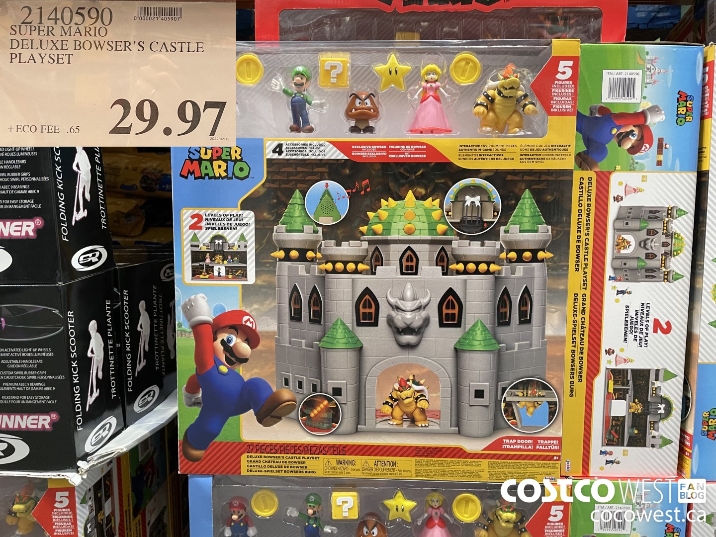2140590 SUPER MARIO DELUXE BOWSER'S CASTLE PLAYSET  $29.97