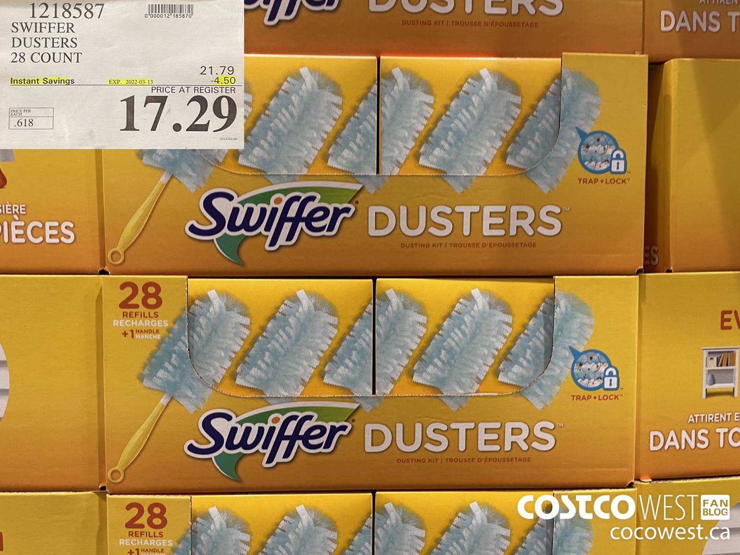 1218587 SWIFFER DUSTERS 28 COUNT ($4.50 INSTANT SAVINGS EXPIRES ON 2022-03-13) $17.29