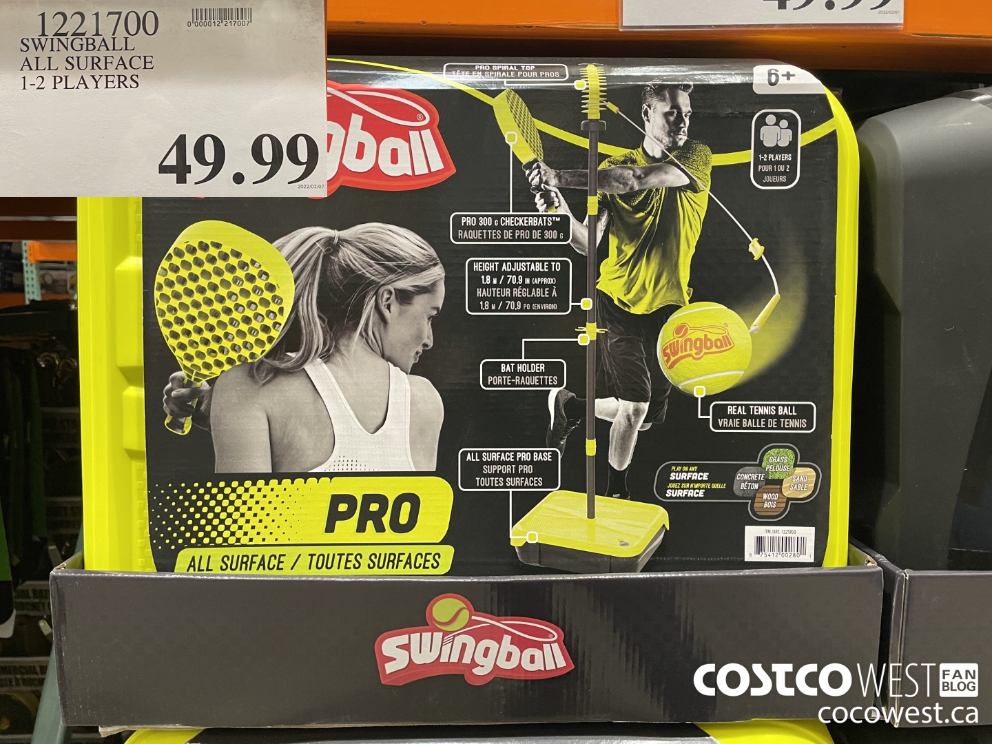 1221700 SWINGBALL ALL SURFACE 1-2 PLAYERS  $49.99