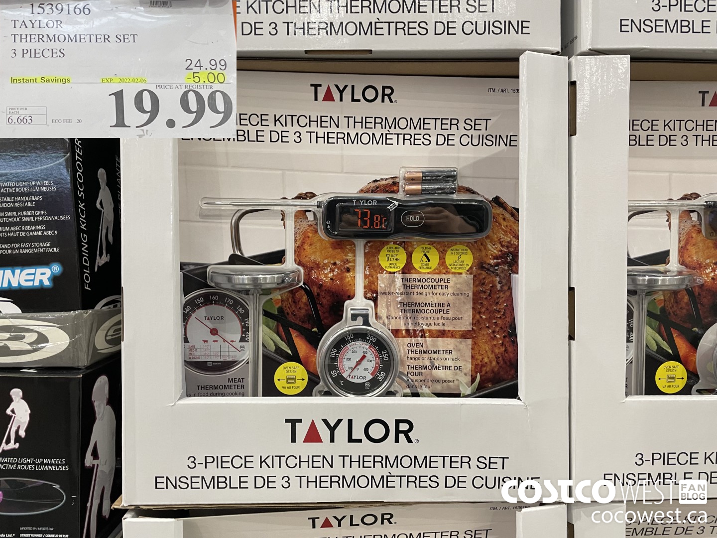 1539166 TAYLOR THERMOMETER SET 3 PIECES ($5.00 INSTANT SAVINGS EXPIRES ON 2022-02-06) $19.99