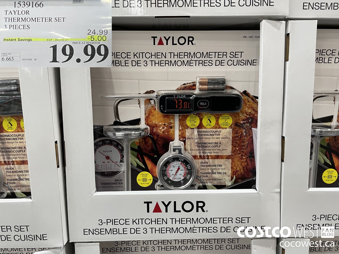 1539166 TAYLOR THERMOMETER SET 3 PIECES ($5.00 INSTANT SAVINGS EXPIRES ON 2022-02-27) $19.99