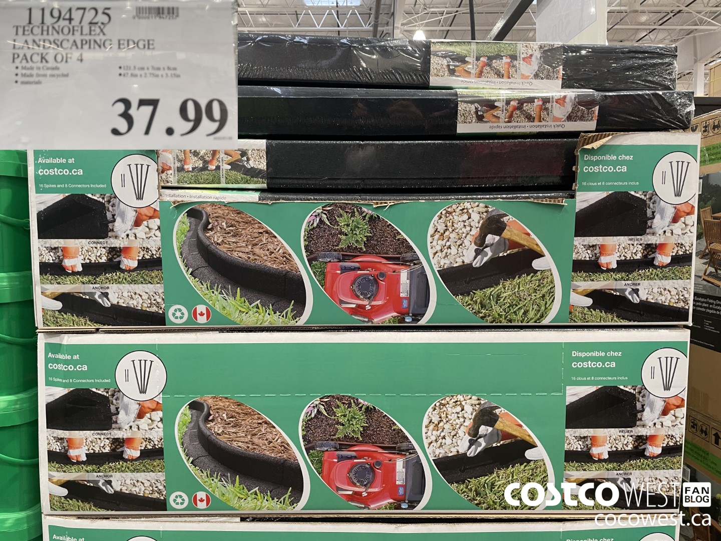 1194725 TECHNOFLEX LANDSCAPING EDGE PACK OF 4 $37.99