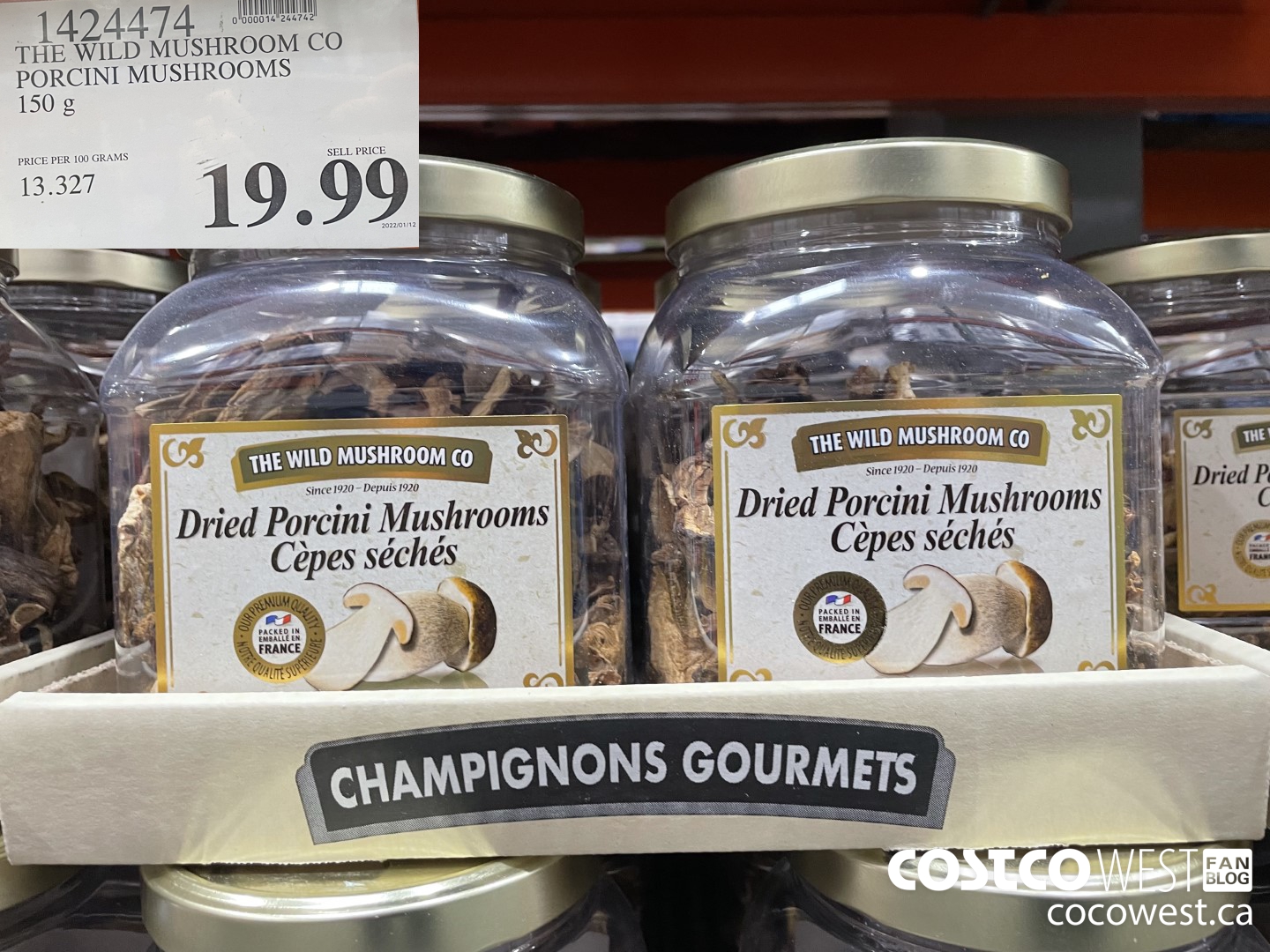 1424474 THE WILD MUSHROOM CO PORCINI MUSHROOMS 150 g $19.99