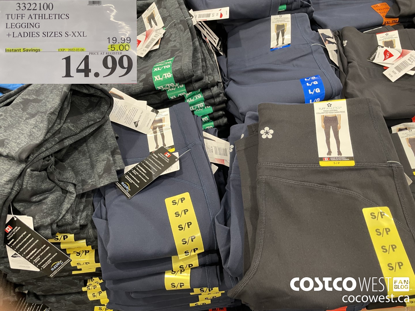 3322100 TUFF ATHLETICS LEGGING LADIES SIZES S-XXL  ($5.00 INSTANT SAVINGS EXPIRES ON 2022-03-06) $14.99