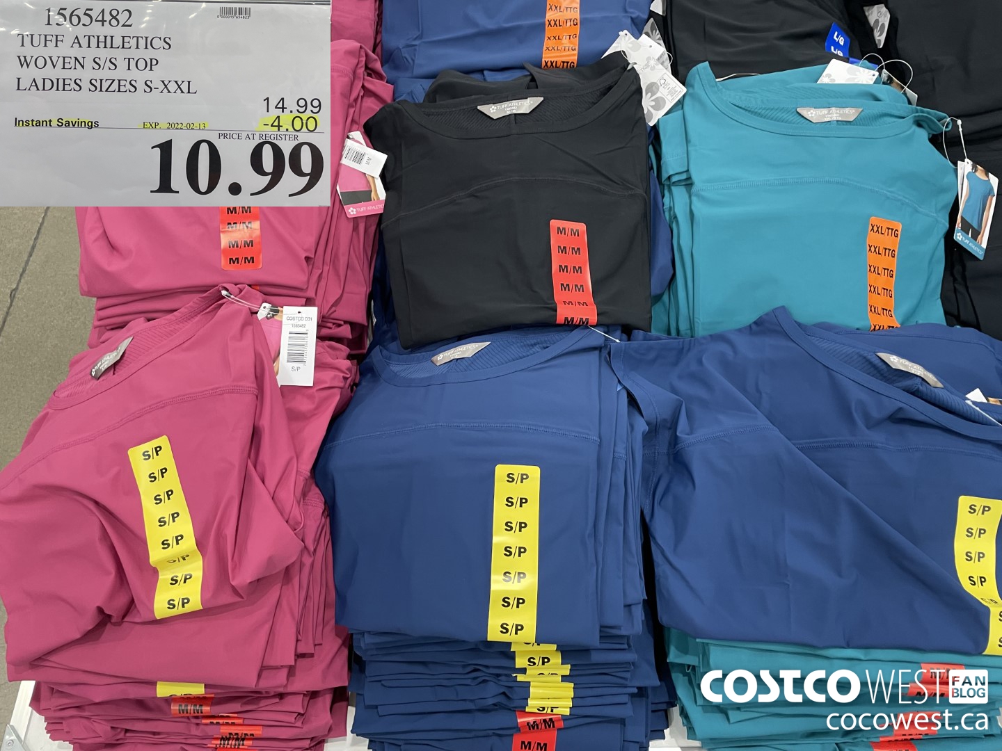 1565482 TUFF ATHLETICS WOVEN S/S TOP LADIES SIZES S-XXL  ($4.00 INSTANT SAVINGS EXPIRES ON 2022-02-13) $10.99