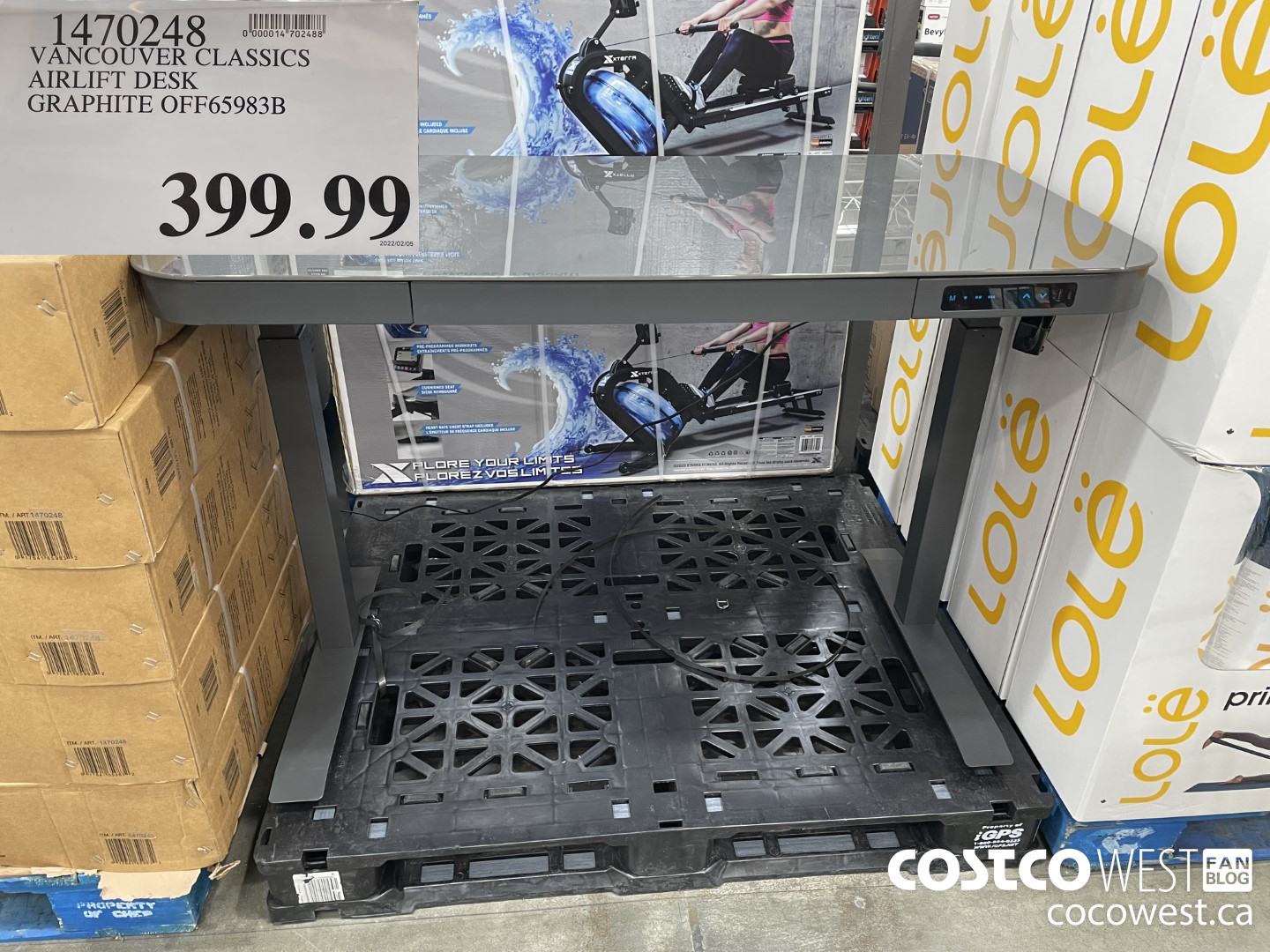 1470248 VANCOUVER CLASSICS AIRLIFT DESK GRAPHITE OFF65983B $399.99