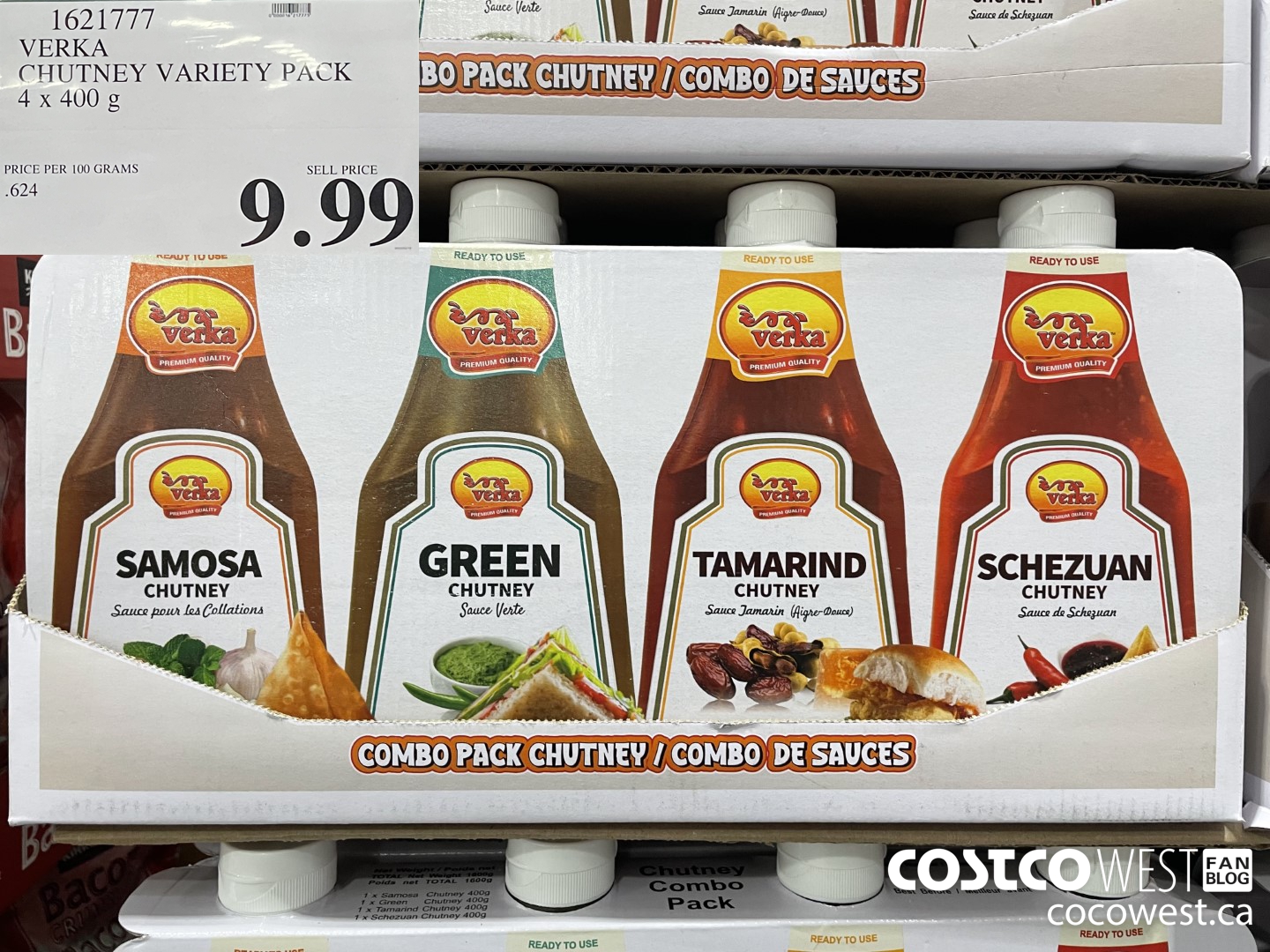 1621777 VERKA CHUTNEY VARIETY PACK 4 x 400 g  $9.99