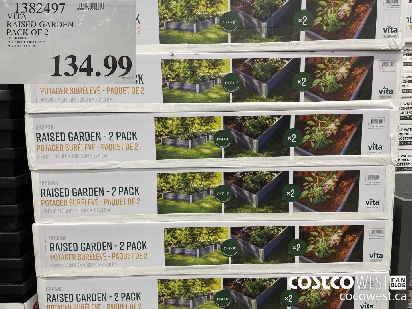 1382497 VITA RAISED GARDEN PACK OF 2  $134.99