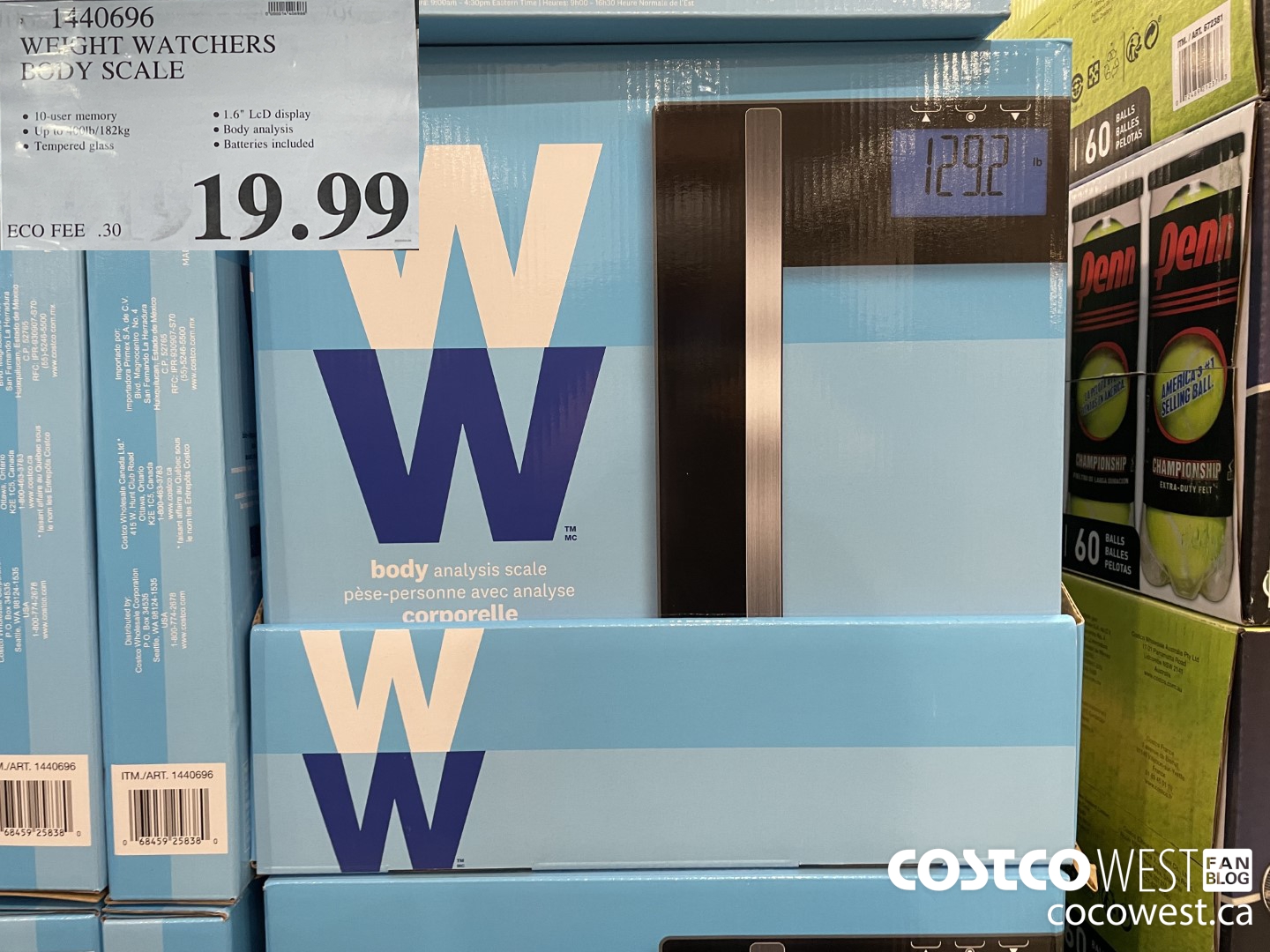 1440696 WEIGHT WATCHERS BODY SCALE $19.99