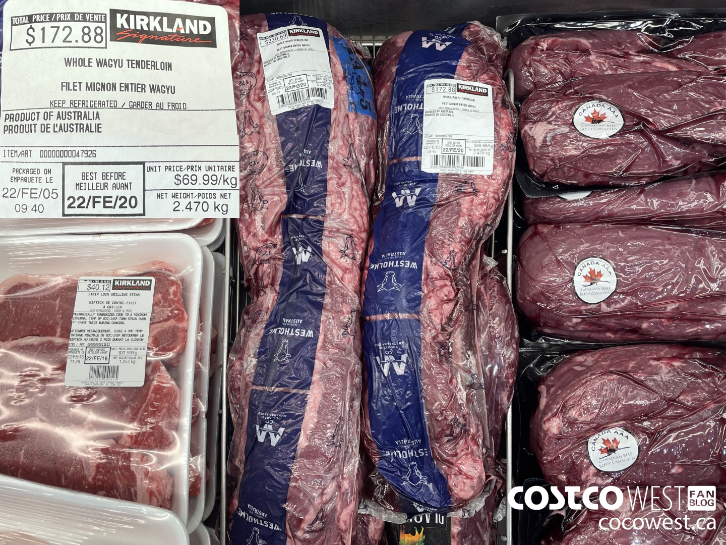 47926 WHOLE WAGYU TENDERLOIN $69.99